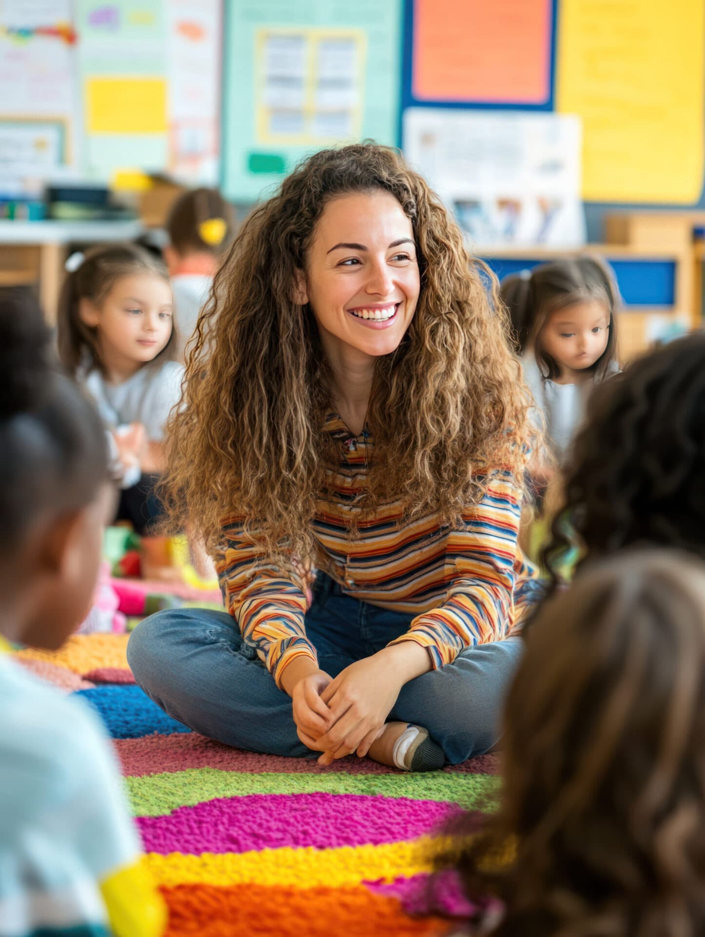 A Wee Discover teacher with children in the classroom